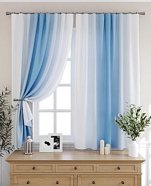Комплект штор «Мираниас» голубого цвета