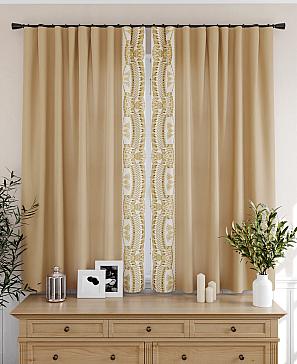 Комплект штор «Брунорс» бежевого цвета