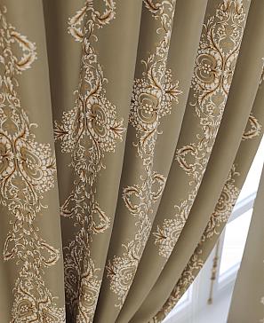 Комплект штор «Преймис» оливкового цвета