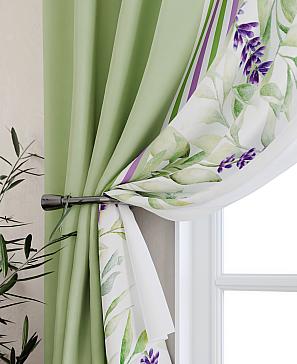 Комплект штор «Принорис» зеленого цвета