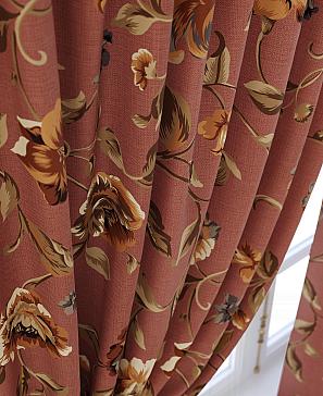 Комплект штор «Бронтис» бордового цвета