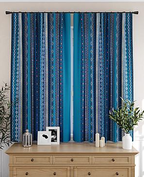 Комплект штор «Диленсис» цвета морской волны