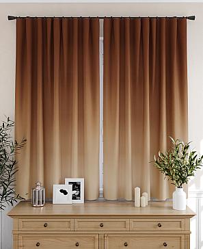 Комплект штор «Бриленис» коричневого цвета