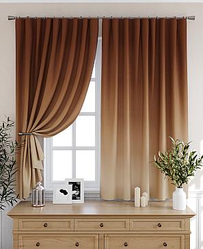 Комплект штор «Бриленис» коричневого цвета