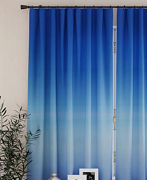 Комплект штор «Бриленис» синего цвета