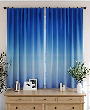 Комплект штор «Бриленис» синего цвета