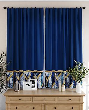 Комплект штор «Фрониос» синего цвета