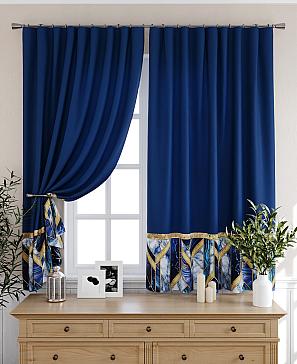 Комплект штор «Фрониос» синего цвета
