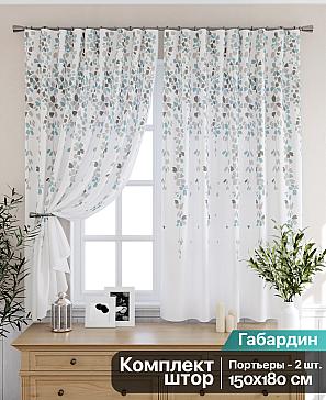 Комплект штор «Ромиронс» бирюзового цвета