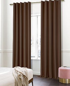 Комплект штор «Руфио» коричневого цвета