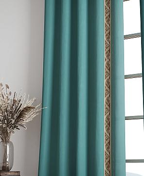 Комплект штор «Лифронса» темно-бирюзового цвета