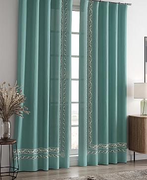 Комплект штор «Лифронса» бирюзового цвета