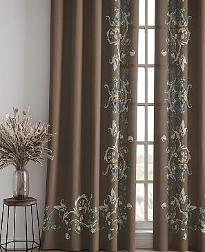 Комплект штор «Орфион» коричневого цвета