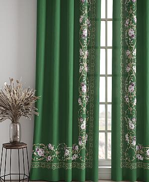Комплект штор «Рилонгс» зеленого цвета