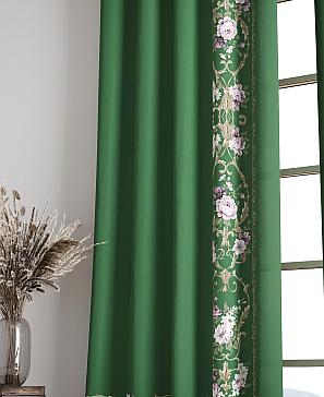 Комплект штор «Рилонгс» зеленого цвета