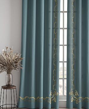 Комплект штор «Лебронс» серо-синего цвета