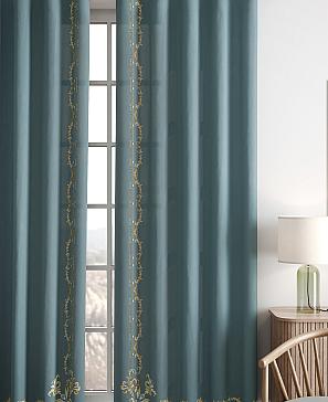 Комплект штор «Лебронс» серо-синего цвета