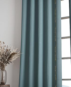 Комплект штор «Лебронс» серо-синего цвета