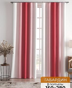 Комплект штор «Ленирс (розовый)» | фото