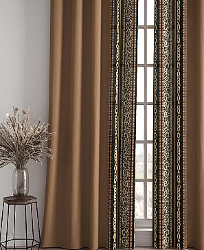 Комплект штор «Алионри» коричневого цвета
