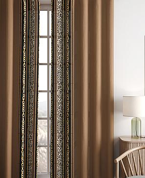 Комплект штор «Алионри» коричневого цвета