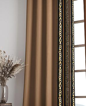 Комплект штор «Алионри» коричневого цвета