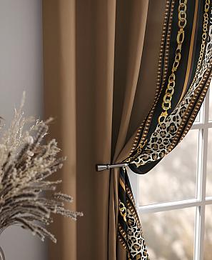 Комплект штор «Алионри» коричневого цвета