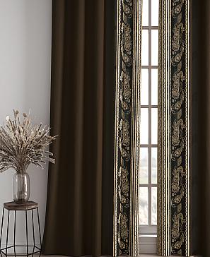 Комплект штор «Норлинс (темно-коричневый)»