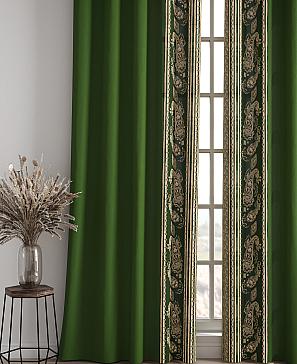 Комплект штор «Норлинс» зеленого цвета