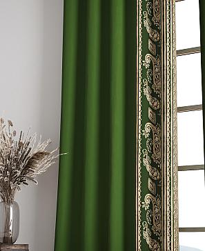Комплект штор «Норлинс» зеленого цвета