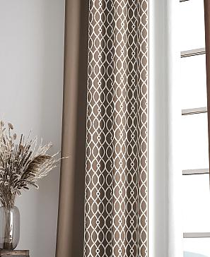 Комплект штор «Леорник» коричневого цвета