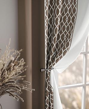 Комплект штор «Леорник» коричневого цвета