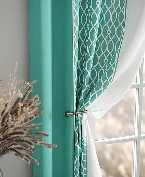 Комплект штор «Леорник» бирюзового цвета