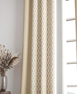 Комплект штор «Леорник» бежевого цвета