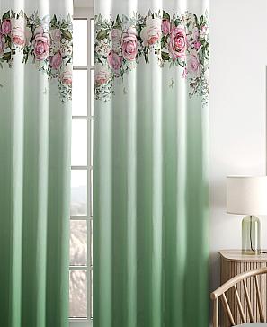 Комплект штор «Роулсин» зеленого цвета