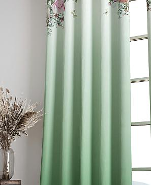 Комплект штор «Роулсин» зеленого цвета