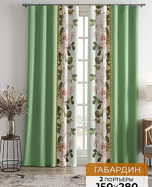 Комплект штор «Лиорзис (зеленый)» | фото
