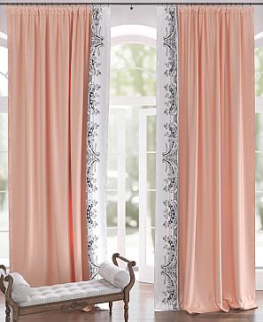 Комплект штор «Релиорс» персикового цвета