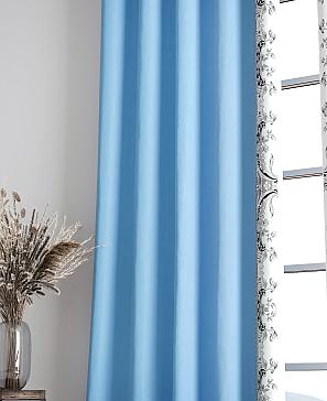 Комплект штор «Релиорс» голубого цвета