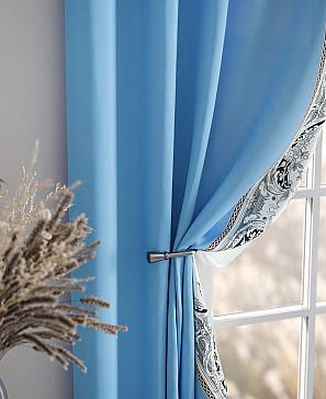 Комплект штор «Релиорс» голубого цвета