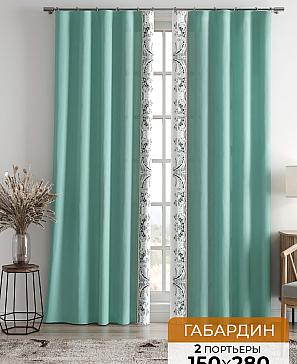 Комплект штор «Релиорс» бирюзового цвета