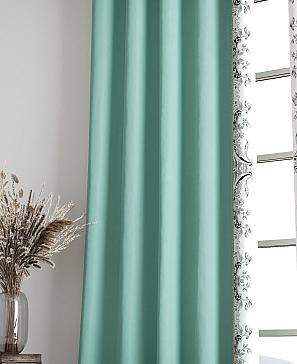 Комплект штор «Релиорс» бирюзового цвета