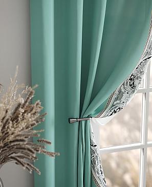 Комплект штор «Релиорс» бирюзового цвета