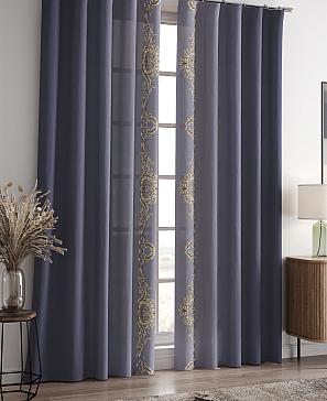 Комплект штор «Милинс» лилово-серого цвета