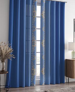 Комплект штор «Милинс» синего цвета