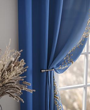 Комплект штор «Милинс» синего цвета