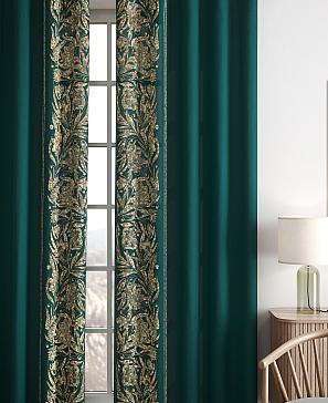 Комплект штор «Мелирос» изумрудного цвета