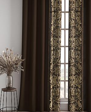 Комплект штор «Мелирос» цвета темный шоколад