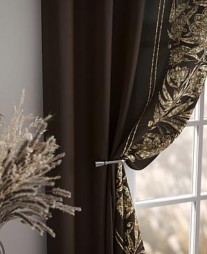 Комплект штор «Мелирос» цвета темный шоколад