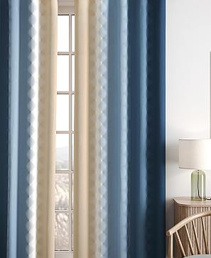 Комплект штор «Бакстер (бежево-голубой)»
